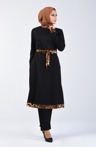 Garnished Belted Tunic 1634-01 Black 1634-01