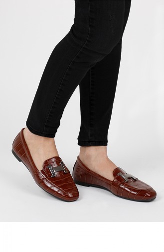 Tobacco Brown Woman Flat Shoe 0167-03