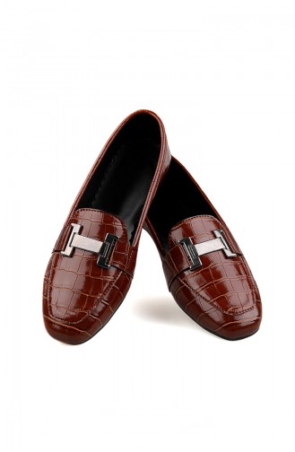 Tobacco Brown Woman Flat Shoe 0167-03