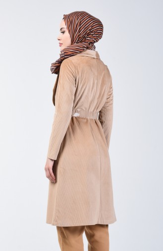 معطف مخمل بيج 6417-01