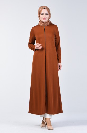 Abaya mit Reissverschluss 3054-03 Tabak 3054-03