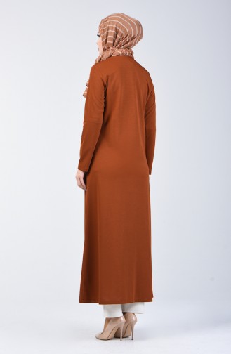 Abaya mit Reissverschluss 3054-03 Tabak 3054-03