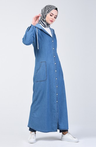 Jeansblau Abayas 6191-01