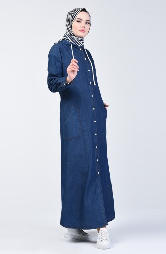 Navy Blue Abaya 6191-02