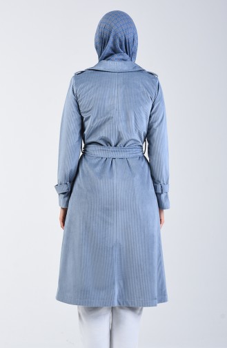 Velvet Belted Cape Blue 6418-03