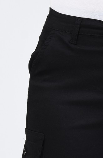 Pantalon Cargo à Poches 7506-01 Noir 7506-01