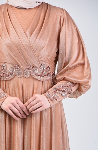 Gold Hijab-Abendkleider 52772-07