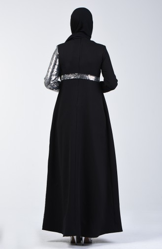 Robe de Soirée à Paillettes 60098-01 Noir 60098-01