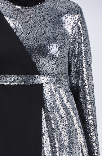 Robe de Soirée à Paillettes 60098-01 Noir 60098-01