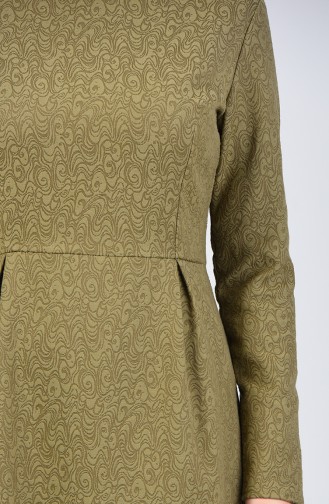 Khaki İslamitische Jurk 3156-03