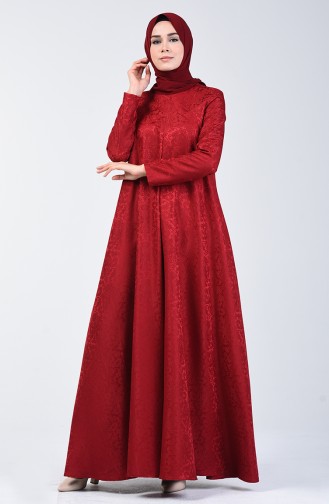 فستان أحمر كلاريت 3160-01