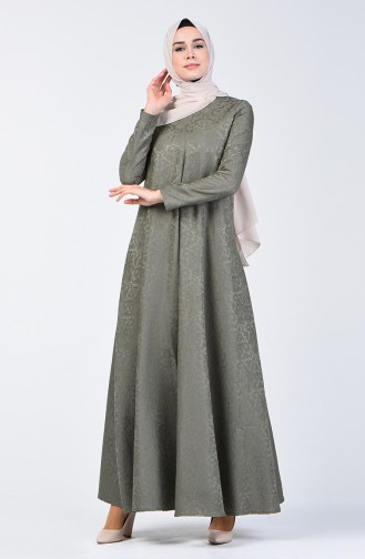 Khaki İslamitische Jurk 3160-02