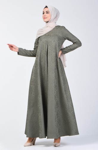 Khaki İslamitische Jurk 3160-02