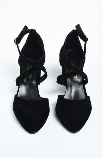 Women s Cross Belted Shoe 11362-01 Black Suede 11362-01