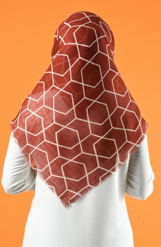 Elmina Patterned Cotton Scarf 881-05 Tile 881-05