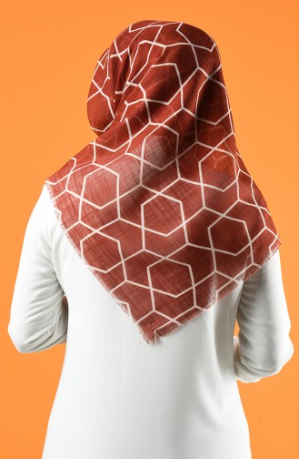 Elmina Patterned Cotton Scarf 881-05 Tile 881-05