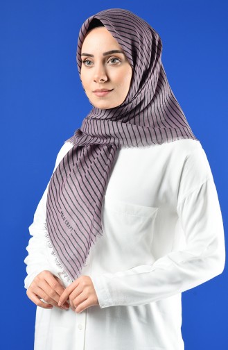 Elmina Patterned Cotton Scarf 893-102 Lilac 893-102