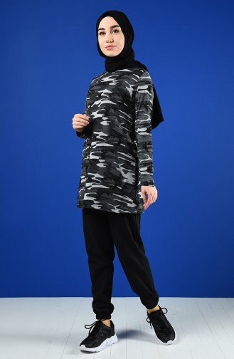 Camouflage Patterned Track Suit Set 2001-02 Grey 2001-02