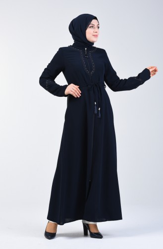 Perlen Abaya  3002-03 Dunkelblau 3002-03