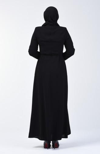 Perlen Abaya 3002-04 Schwarz 3002-04