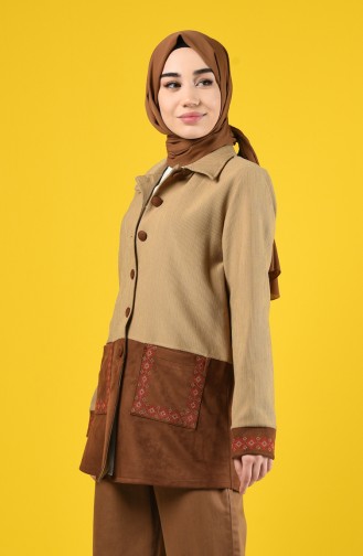 Patchwork Cape 20K6014500-02 Beige 20K6014500-02