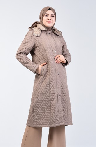 Manteau Matelassé Grande Taille 1041-06 Vison 1041-06