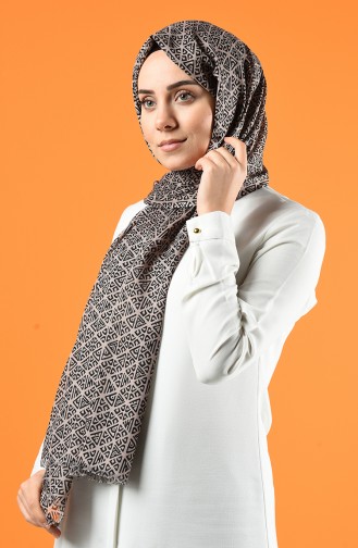 Elmina Patterned Shawl 250-108 Mink Black 250-108