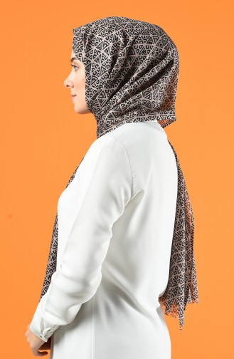 Elmina Patterned Shawl 250-108 Mink Black 250-108