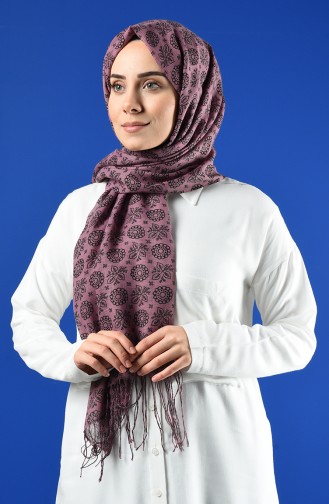 Elmina Patterned Cotton Shawl 910-103 Rose Dry 910-103