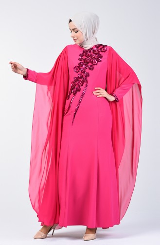 Fuchsia İslamitische Avondjurk 6Y4634100-01