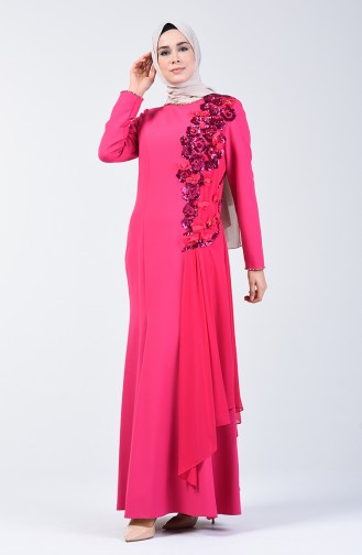 Robe de Soirée à Paillettes 6Y4636900-01 Fuchsia 6Y4636900-01