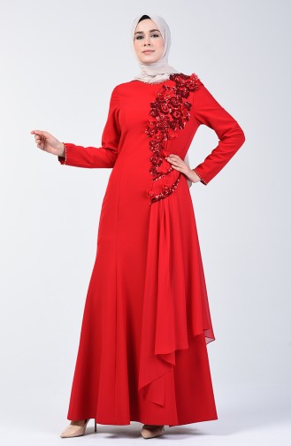 Robe de Soirée à Paillettes 6Y4636900-02 Rouge 6Y4636900-02