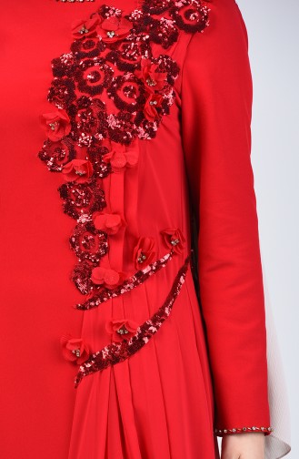 Robe de Soirée à Paillettes 6Y4636900-02 Rouge 6Y4636900-02