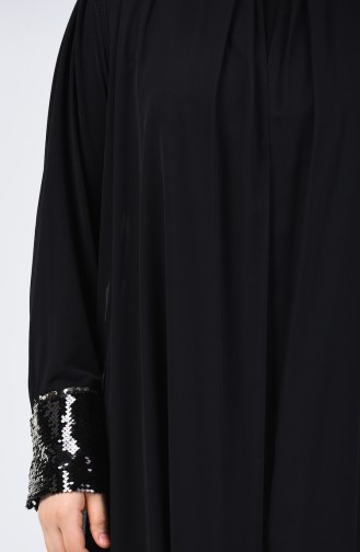 Habillé Hijab Noir 6060-02