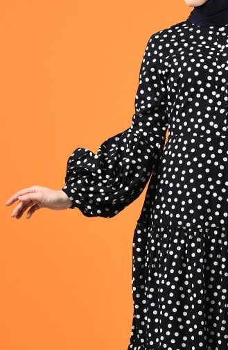 Polka Dot Kleid 8220-01 Schwarz 8220-01