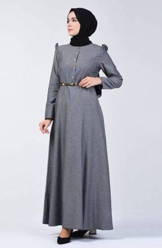 Gray İslamitische Jurk 2555-02