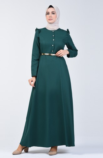 Robe à Froufrous 2555-04 Vert émeraude 2555-04