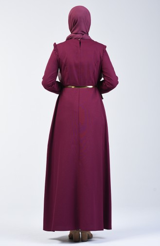 Robe à Froufrous 2555-05 Plum 2555-05