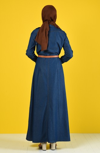 فستان أزرق كحلي 6058-02