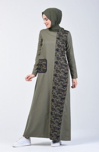 Camouflage Topped Dress 3162A-01 Khaki 3162A-01