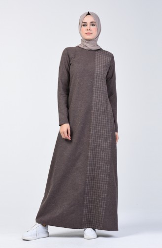Braun Hijab Kleider 3163-06