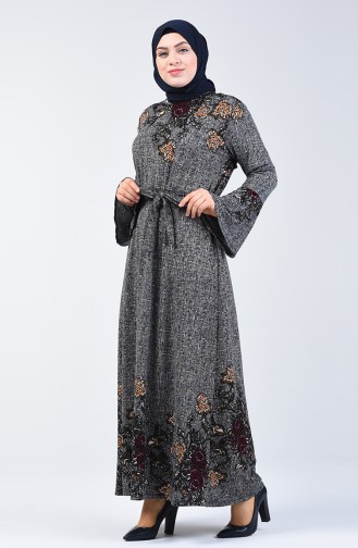 Beige Hijab Kleider 1803-02