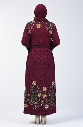 Robe Hijab Bordeaux 1803-04