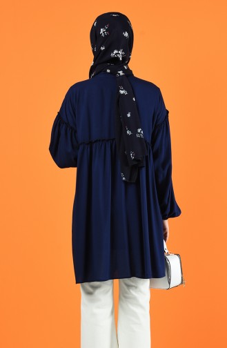 Buttoned Tunic 8213-03 Navy Blue 8213-03