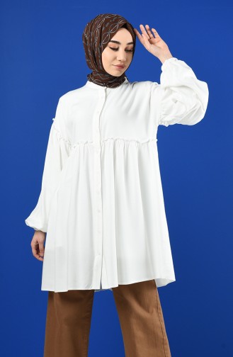 Buttoned Tunic 8213-07 Ecru 8213-07