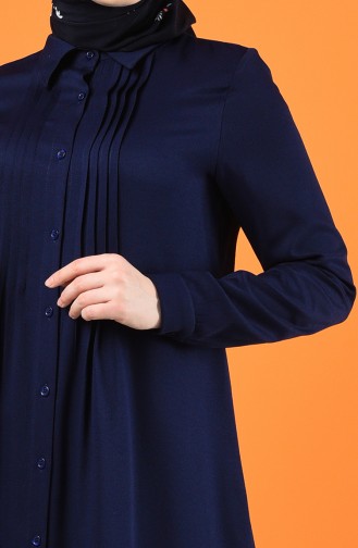 Buttoned Tunic 8165-05 Navy Blue 8165-05