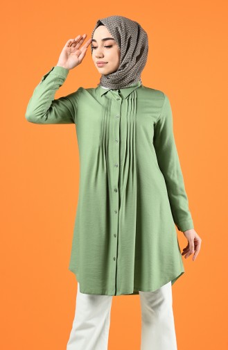 Buttoned Tunic 8165-06 Naphta Green 8165-06