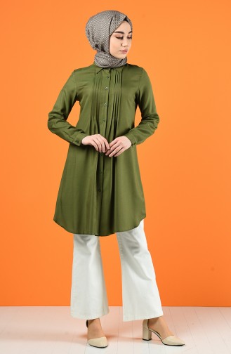 Düğmeli Tunik 8165-09 Haki