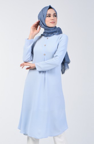 A Pile Crepe Tunic 0119-04 Baby Blue 0119-04