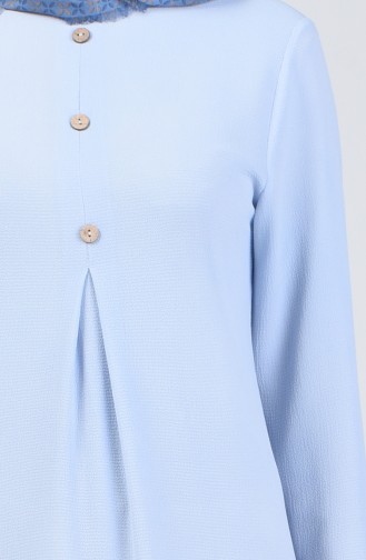 A Pile Crepe Tunic 0119-04 Baby Blue 0119-04